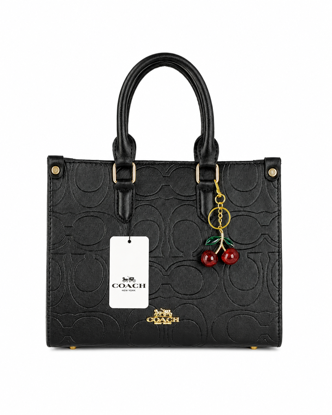 کیف زنانه coach سبک زنانه و طرح گیلاسی